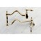 Kingston Brass KS2102TAL Tudor Wall Mount Pot Filler, Polished Brass KS2102TAL - alternate 3